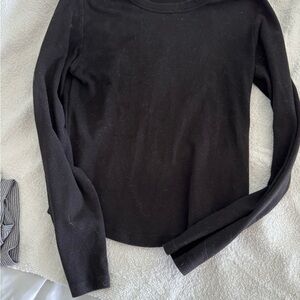 Sunday Best Fitted Black Long Sleeve Tee